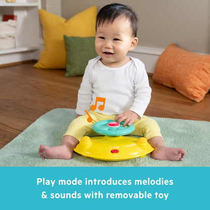 Bright Starts Ready to Roll Lights & Sounds Walker with Steering Wheel and Car Sounds, Removable Electronic Toy Station, 6-12 Months or Up to 26 lbs, Unisex