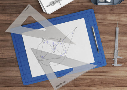 Pacific Arc's Scholastic Triangle - 6 inch - Smoke - 40/90 Angle - Polystyrene - Inking Edge - Technical Drawing Tools, Drafting, Architect and Engineering.