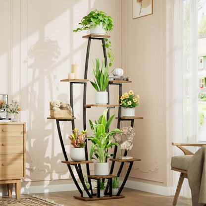 Plant Stand Indoor with Grow Lights - 10 Tiered Tall Plant Shelf Indoor, 59" Large Plant Stands for Indoor Plants, Metal Corner Flower Holder Rack Display for Living Room Patio Garden Balcony Home