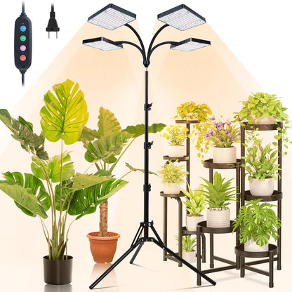 Orchbloom Grow Lights for Indoor Plants 100W, Natural Sunlight Full Spectrum Plant Growing Lamps for Houseplants & Bonsai Tree, 4/8/12/16/20 Hr Timer Plant Light Auto On/Off Everyday