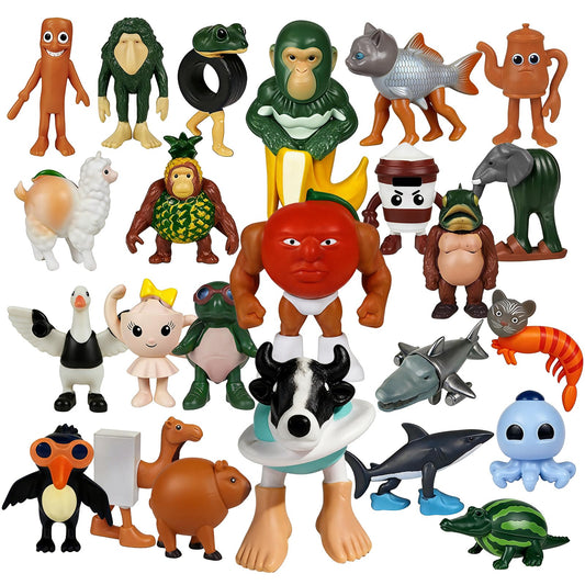 24PCS Italian Brainrot Toys, 1.3" Steal A Brainrot Figures for Kids Toys - Mini Brain Rot Meme Figures for Decor, Funny Birthday Gifts for Teens Boys/Girls
