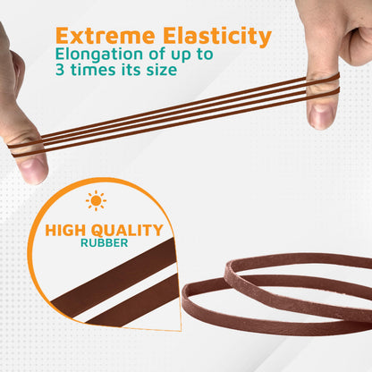 PlasticMill Rubber Bands - #33 Size - Brown Rubberbands - 1LB/500 Count.