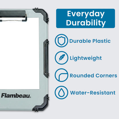 Flambeau Heavy-Duty Contractor Clipboard Document Holder, Portable Storage Organizer for Papers, Receipts & Forms | Office, School & Jobsite Use, Grey