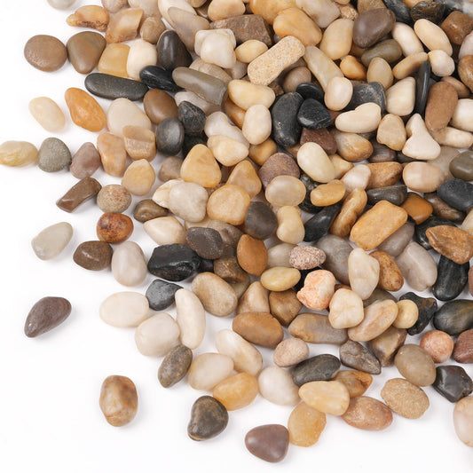 Calofulston 5lb Drainage Rocks for Potted Plants, 1/5 Inch Small Pebbles for Plants, Aquarium, Fish Tank, Terrarium, Succulent, Vases, Crafts, Cactus, Decorative Pea Gravel for Plants, Mixed Color
