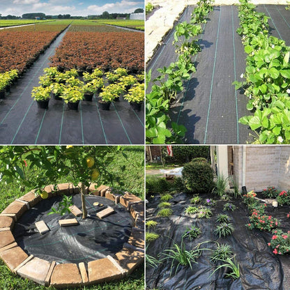 Groweco Weed Barrier Landscape Fabric Heavy Duty 6FT X 100FT Premium 3.2oz Ground Cover Landscape Fabric Gardening Mat,Woven Geotextile Fabric for Underlayment,Commercial Driveway Fabric