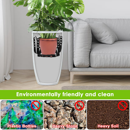 Plus tard Adjustable Height Planter Inserts for Large Flower Pots, 39'' X39'' Planter Lift Insert Rope for Tall Flower Pots, Indoor or Outdoor
