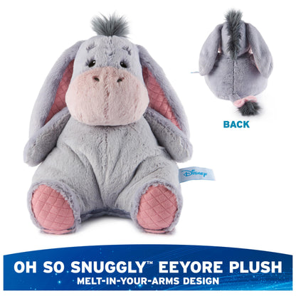 GUND Disney Official Eeyore Oh So Snuggly Plush, Winnie the Pooh, Eeyore Donkey Stuffed Animal for Ages 1 and Up, Grey, 12.5”