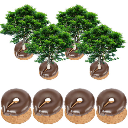 Sunnychicc 4 Set Tree Watering Ring 20gal Watering Bags with Coconut Fiber Mulch Ring – Deep Root and Slow Release Automatic Drip Irrigation System for New Trees, Multi-Trunk Trees and Shrubs