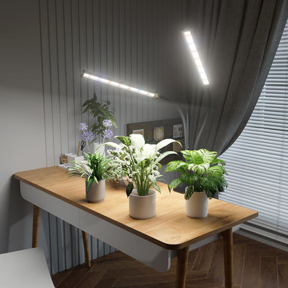 GooingTop LED Grow Light,White Full Spectrum Clip Plant Growing Lamp with High Power Red Blue LEDs for Indoor Plants,Dimming & Optional Auto Timer