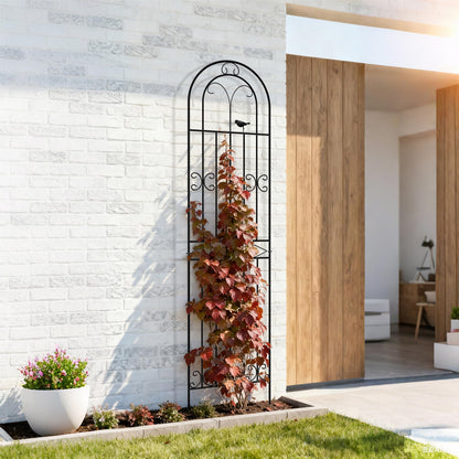 ARIFARO 78 inch Metal Garden Trellis for Climbing Plants, Pack of 2, Indoor/Outdoor Sturdy Decorative Plant Trellises for Potted Plants, House Plants, Climbing Vines, Bird Pattern