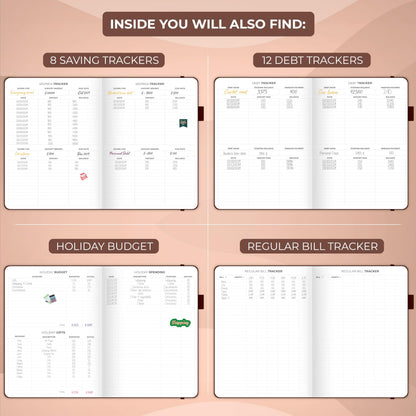 Clever Fox Budget Planner Large – Expense Tracker Notebook. Monthly Budgeting & Bill Organizer, Finance Logbook & Accounts Book, A4 (Brown)