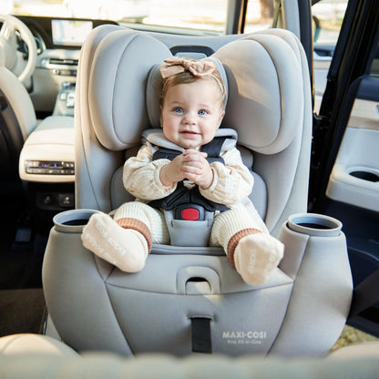 Maxi-Cosi Pria All-in-One Convertible Car Seat, Infant to Toddler Car Seat, Easy-Install Harness, Machine-Washable Cover, 5-100 lbs, Sea Shadow