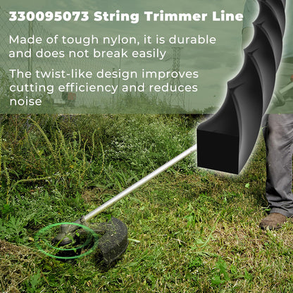 TOSRWGLL 0.095" Black Diamond Trimmer line Replacement for Echo Trimmer Models SRM-225, SRM-2620, SRM-2620T, SRM-3020T, 885 ft Heavy Duty Weed Eater String Twist Line 330095073