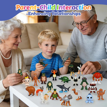 24PCS Italian Brainrot Toys, 1.3" Steal A Brainrot Figures for Kids Toys - Mini Brain Rot Meme Figures for Decor, Funny Birthday Gifts for Teens Boys/Girls