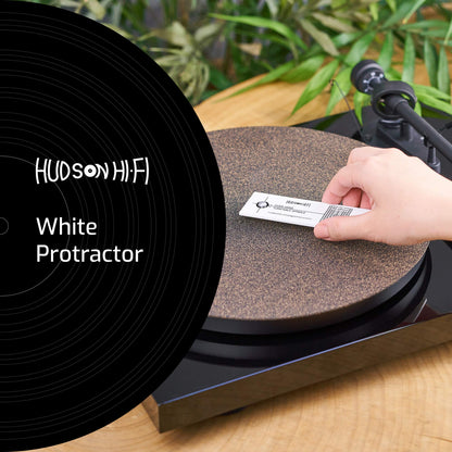Hudson Hi-Fi Turntable Phonograph LP Phono Cartridge Stylus Alignment Protractor Tool–High Contrast (VTA Sold Separately)