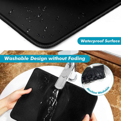 Mouse Pad 11 x 8.7 in, Smooth & Stable Mousepad with Stitched Edges and Non-Slip Base, Smooth Cloth Surface Computer Black Mouse Pad. Clean Desk Essential for Work, Study & Home Office