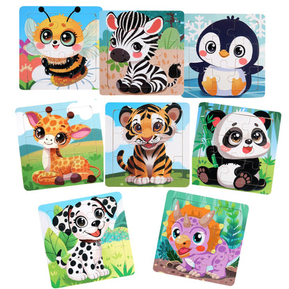 Wooden Puzzles for Toddlers 2-4, 9 Pieces Jigsaw Puzzles for Kids Ages 3-5, Toddler Toys for 2-4 Preschool Learning Activities, Learning & Educational Toys for Boys and Girl