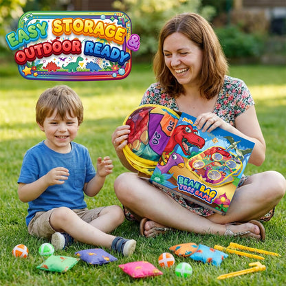Dinosaur Bean Bag Toss Game: Outdoor Toys Cornhole Board for Kids Toddlers, Party Activities Carnival Outside Yard Backyard Beach Games for Kids Boys Toddlers Ages 3 4 5 6 7 8 Year Old Birthday Gifts