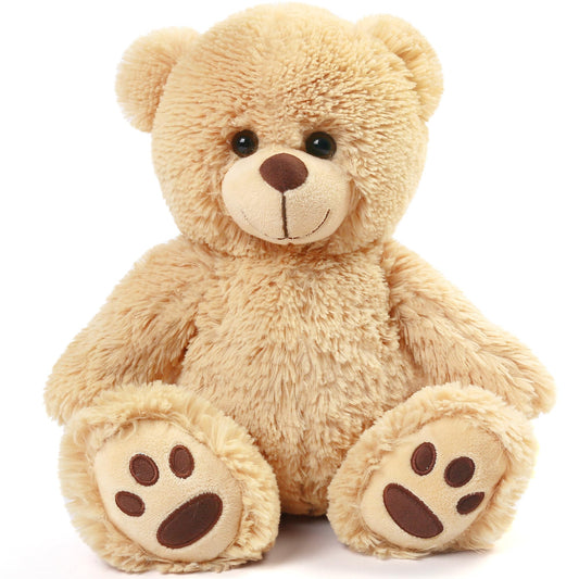 LotFancy Teddy Bear Stuffed Animal, 12 inch Cute Classic Teddy Bear Plush Toy, Soft Plush Gifts for Kids Baby Toddlers on Baby Shower Easter Decorations, Light Brown