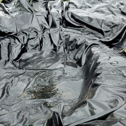 Yarlung 10 x 13 Feet Pond Liner, 20 Mil Fish Pond Mat Black HDPE Pond Liner for Waterfall, Garden Fountains, Water Features