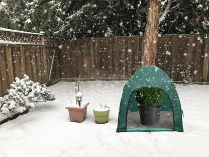 YAMYGA Winter Plant Covers for Snow and Ice Protection Shrub Cover Freeze Protection Plant Tent Protect Outdoor Plant and Potted Plant from Snow Frost Sun and Animal with Zipper Door 22*22*22 (2Packs)