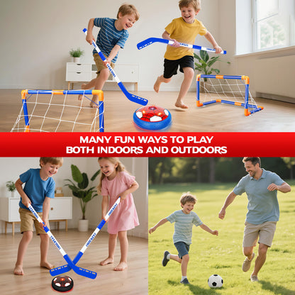 HitToys Airplane Launcher Toy & Spider Hover Soccer Ball Set for Kids | 3 Pack Spider Foam Gliders Air Planes, 3-in-1 Rechargeable Toddler Air Floating Football Toy Ball with Led for Boys Birthday