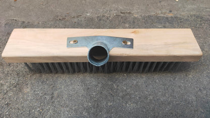 12" Heavy-Duty Rough Surface Floor Brush,Stainless Steel Wire Large Deck Scrub Brush 12" x 2.7” Removes Snow, Dirt & Grime on Drivways, Steps, Patios, Decks, Tile, Cement Without Stick (12")
