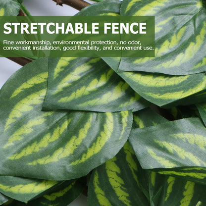 IDEANATEGRATE Simulated Plant Fence Decorative Garden Privacy Screen Balcony Outdoor Green Leaf Expandable Fence Panel for Yard Patio Landscaping
