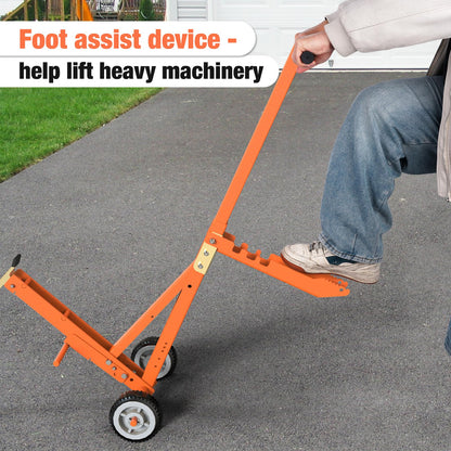 Glosaie Lawn Mower Lift, 800 Lbs Weight Capacity, Stable Mower Lift Jack for Zero Turn Lawn Mower, Riding Lawn Mower and More, Orange