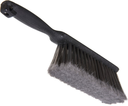SPARTA Flo-Pac Counter Brush, Bench Brush, Dustpan Brush with Flagged Bristles for Counters, Floors, And Fireplace, 8 Inches, Gray