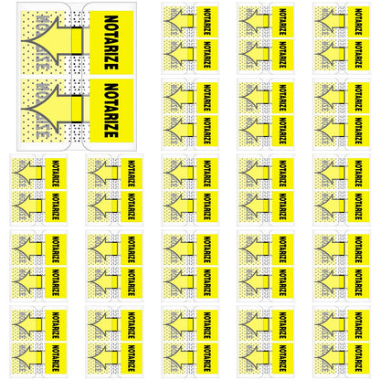 Qeeenar 800-Piece Sign Here Tabs - 1 Inch Sticky Flags for Document Notarization, Office Notebook and Book Annotation - Initial Here Stickers(Yellow,Notarize)