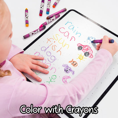 Rectangle Crayon Board | The Only Dry-Erase Lap Board for Visual & Hand Development | Crayons, Not Markers | Infant, Toddler, Kids, Classroom | Zero VOCs | Made in USA