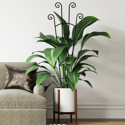 Xeeol 32.6in Plant Trellis for Climbing Plants Indoor Outdoor, Expandable Large Metal Garden Trellis for Potted Plants, Heavy-Duty Tall Pothos Plant Climber Support for Ivy Pothos Hoya Monstera, 2P