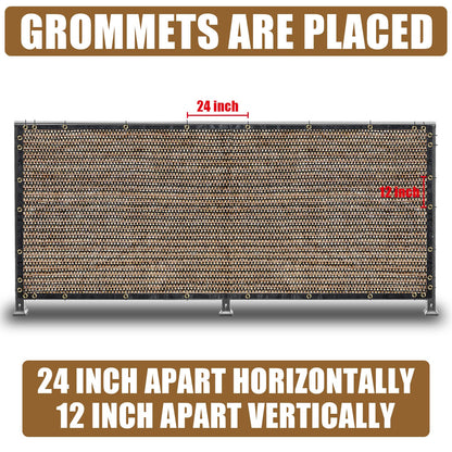 Brown 6FT X 50FT Outdoor Privacy Screen Fence & Mesh Shade Net Cover, Ideal for Garden and Backyard - Enhances Privacy for Fencing & Chain Link, Perfect for Patio Privacy Wall, Slats，Freestanding