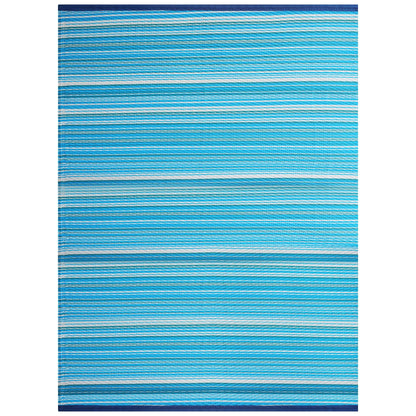 Wefavor Outdoor/Indoor Rug Plastic Straw Rug Waterproof Portable Outdoor Mat, Easy to Clean and Fold, Perfect for Garden, Patio, Picnic, Decking-（Blue，6x9Ft）