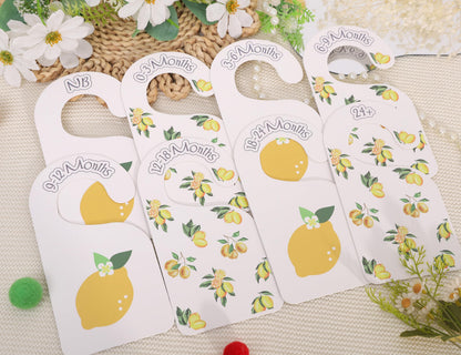 Lemonade Theme Baby Closet Dividers - Lemon Baby Clothes Nursery Size Organizer,Nursery Closet Dividers Newborn-24 Months (Lemon)