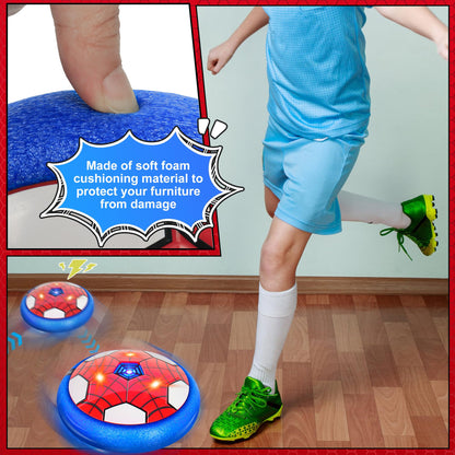 BESTVIVE Hover Soccer Ball, 2 Pack - Indoor Soccer Toys for Kids, Cool Sports Games for Boys and Girls, Birthday Gifts（Red and Black）