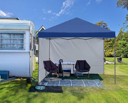 ABCCANOPY Easy Pop up Canopy Tent with 2 Sidewalls for Outdoor Sun Blocking or Rain Protection,10x10, Navy Blue