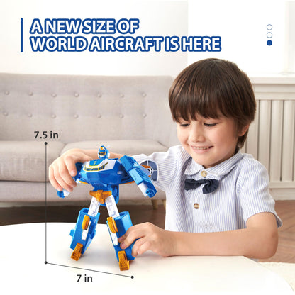 Super Wings World Aircraft Playsets | Season 6 New Air Moving Base | Airplane Toys Mini Plane Transformable Toys | Transform Aircraft to Robot | Preschool Toy Plane Set for 3 4 5 Year Old Boys Girls