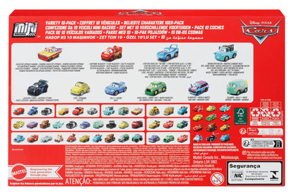Mattel Disney Pixar Cars Mini Racers 10 Pack of Collectible Toy Vehicles for Kids & Collectors Ages 3 Years Old & Up (Amazon Exclusive)