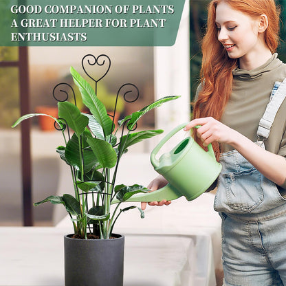 30 Inch Plant Trellis for Climbing Plants Indoor, Outdoor Metal Garden Trellis for Potted Plants, Houseplant Plant Support for Ivy Pothos Monstera Hoya Flower Vine Black Heart (Black-4pcs)
