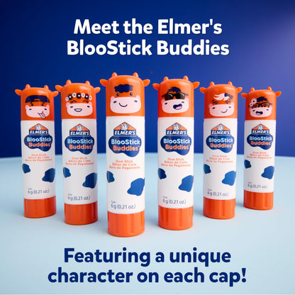 Elmer's Glue Stick Variety Pack, Featuring BlooStick Buddies, Disappearing Purple, and Scented Glue Sticks, Assorted, 30 Count, #1 Teacher Brand