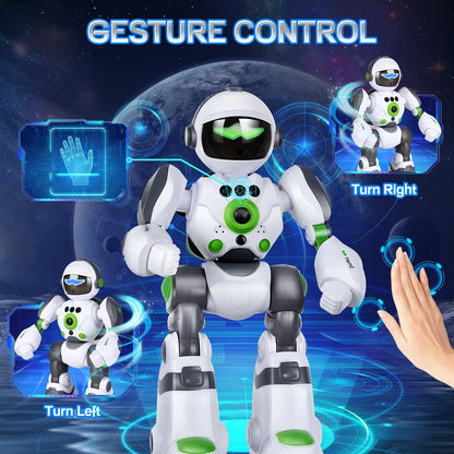 Zreswap Robot Toys Gift for Kids: Remote Control Robot Programmable with Record Voice Music Dancing Gesture Control, for Toddler Boys and Girls