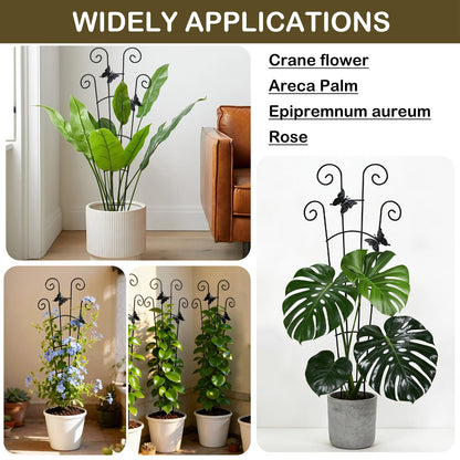 Trellis for Climbing Plants Indoor 4 Pack 30 Inch,Rustproof Metal Garden Trellis for Potted Plants,Sturdy Houseplant Support Indoor Outdoor for Ivy Pothos Monstera Hoya Flower Vine ﻿ ﻿ ﻿ ﻿