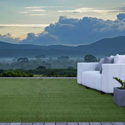 iCustomRug Synthetic Grass Rug – 6 x 7ft Lawn Green Turf Carpet for Patios, Yards, Boats, Camping – Indoor/Outdoor Use