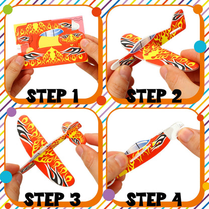 ShinyRelief 48 Packs End of Year Student Gifts Foam Glider Planes Bulk Flying Airplanes Toys Airplanes Party Favors School Year Gifts for Kindergarten Students Graduation Kids Birthday Party