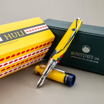 Monteverde USA People of the World Huli Fountain Pen – Extra Fine Nib with 15ml Ink Bottle – Luxury Writing Instrument Celebrating Global Culture & Collectible Craftsmanship