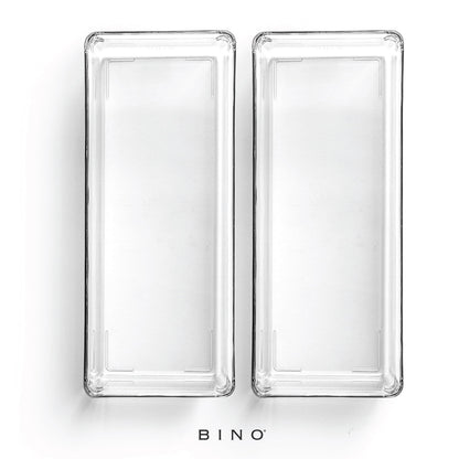 BINO | Oblong Plastic Drawer Organizer Bin, 2-Pack | THE ARTISAN COLLECTION | Multi-Purpose | Durable | BPA-Free | Desk, Vanity, Bathroom & Makeup Drawer Organizer