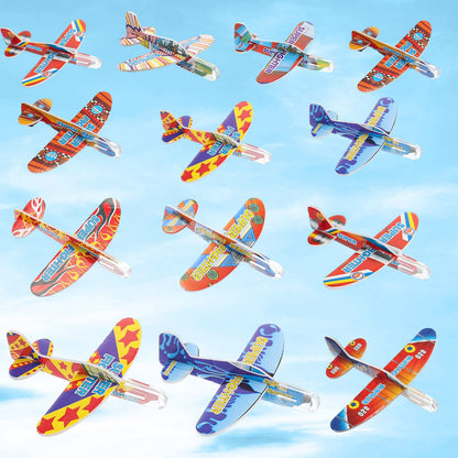 Libima 144 Pcs Foam Airplanes Toy for Kids Bulk Glider Planes Outdoor Flying Toys Airplane Party Favors Individually Wrapped Foam Plane Kit for Birthday Party Carnival Classroom Prizes
