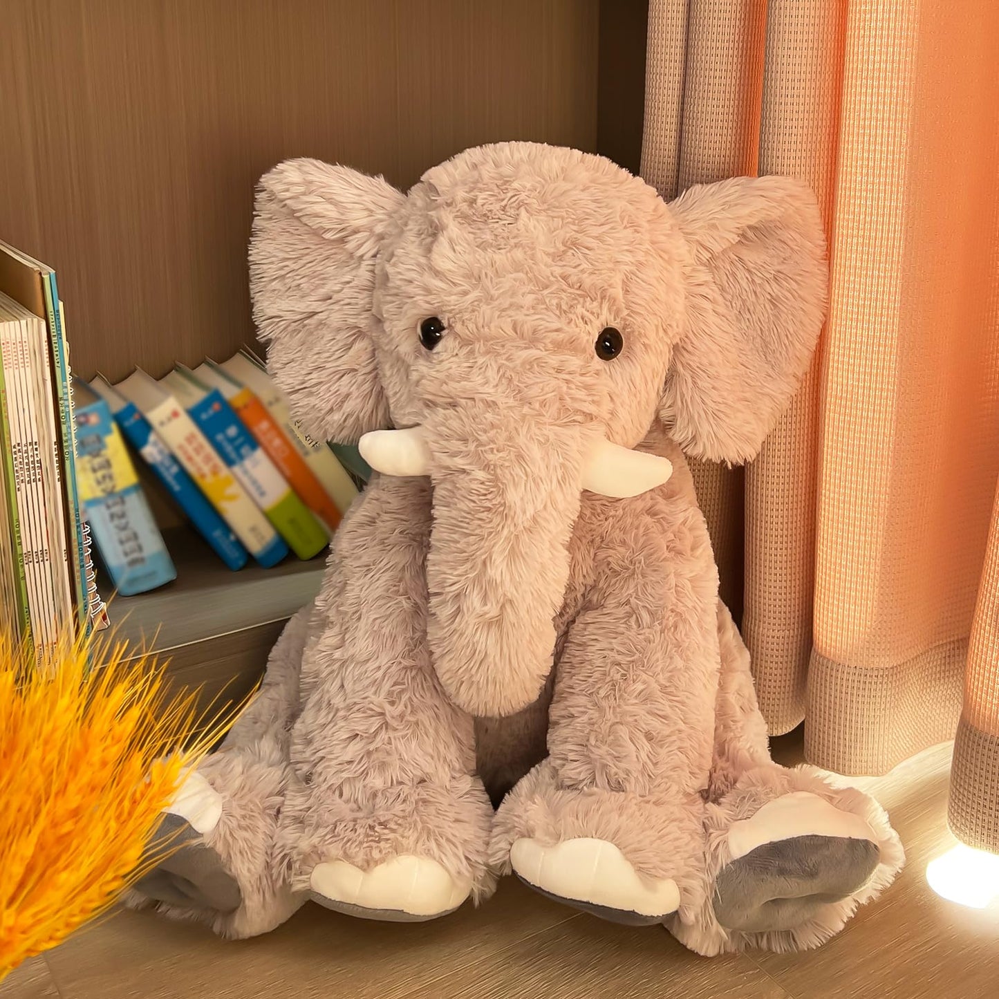 UBABER 19.2 Inch Large Elephant Stuffed Animals,Clever Elephant Plush Toy for Kids, for Girls and Women,Super Soft Room Decoration(Gray).